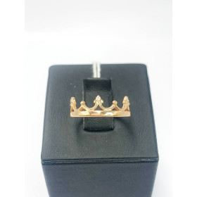 Каблучка з червоного золота з цирконієм